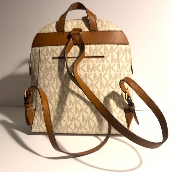 Michael Kors Dallas BackPack Vanilla White Medium Slim Backpack Brand NWT - Picture 5 of 9
